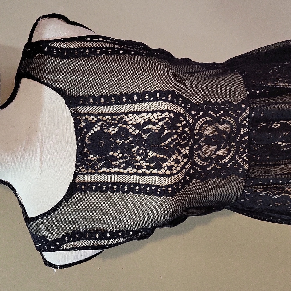 Blu Pepper Black Lace Detail Dress - Picture 5 of 13